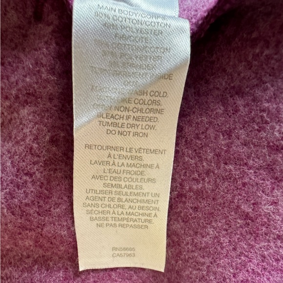 Z by Zella Open/Wrap snap Sweatshirt purple girls L 10/12 - Picture 5 of 8